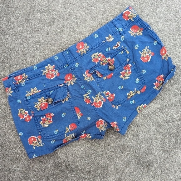 Hollister low rise cotton blend floral print shorts size Medium Bohemian - Picture 8 of 10